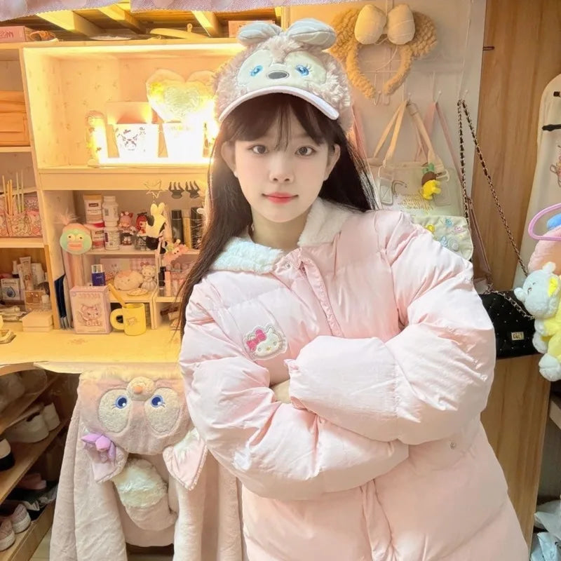Fuzzy kitty bomber jacket - bomber - coat - jacket - coats - hello kitty