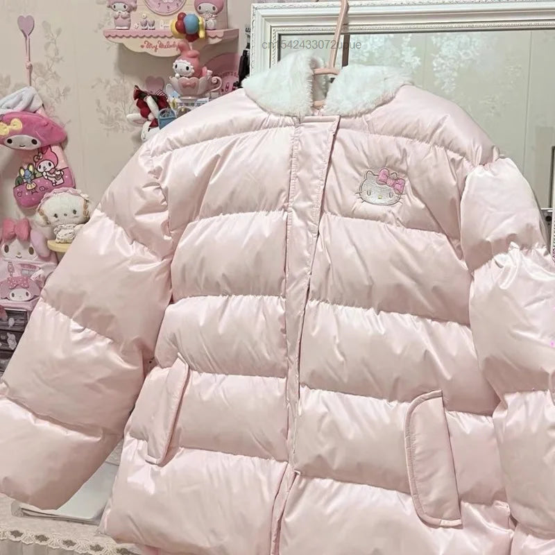 Fuzzy kitty bomber jacket - bomber - coat - jacket - coats - hello kitty
