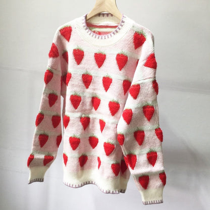 Fuzzy Peaches Floofy Sweater - baby girl, crewneck sweater, fruit, furry, fuz