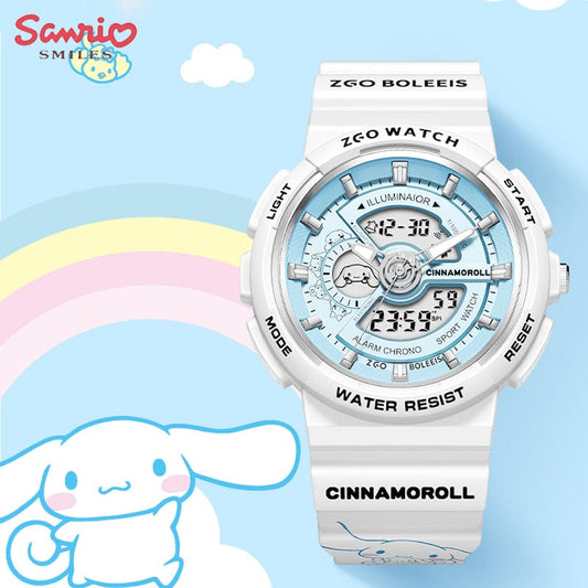 Cinna Waterproof Multifunction Electronic Dual Display Quartz Watch
