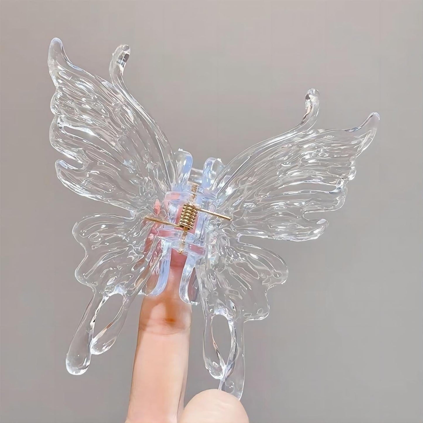 Sliver Hollow Butterfly Chignon Claw Clip Hair Clip