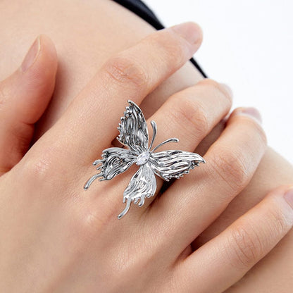 Sweet Three Butterflies Ring Set