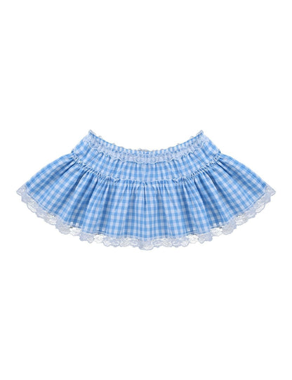 Gingham Micro Skirt - skirt