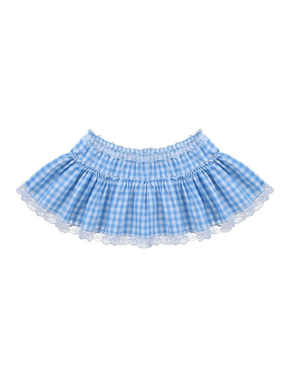Gingham Micro Skirt - skirt
