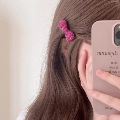 Haarspange mit glitzernder Strass-Schleife