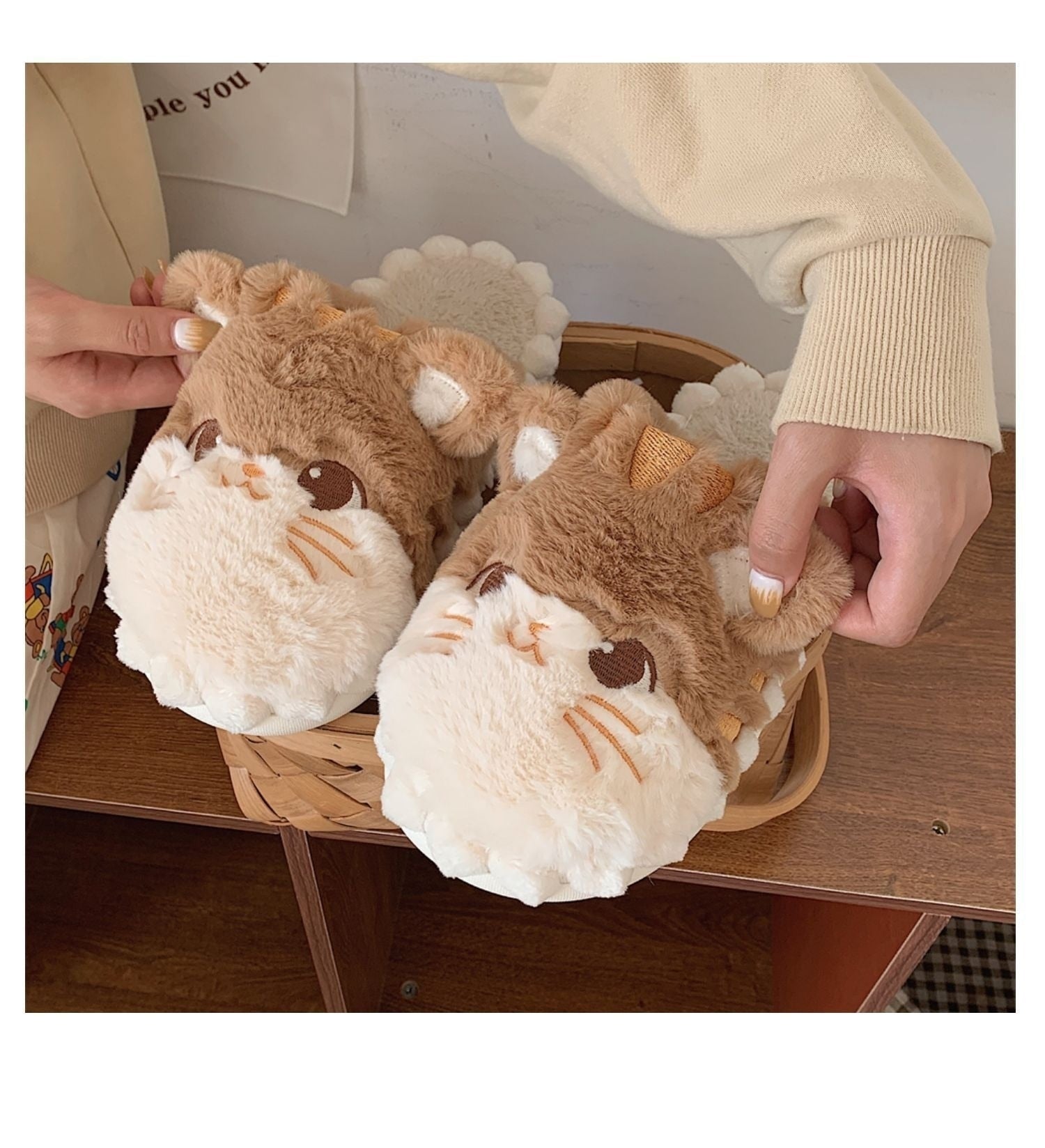 Hamster Slippers - footwear, fuzzy shoes, fuzzy slippers, gerbil, hamster Kawaii Babe