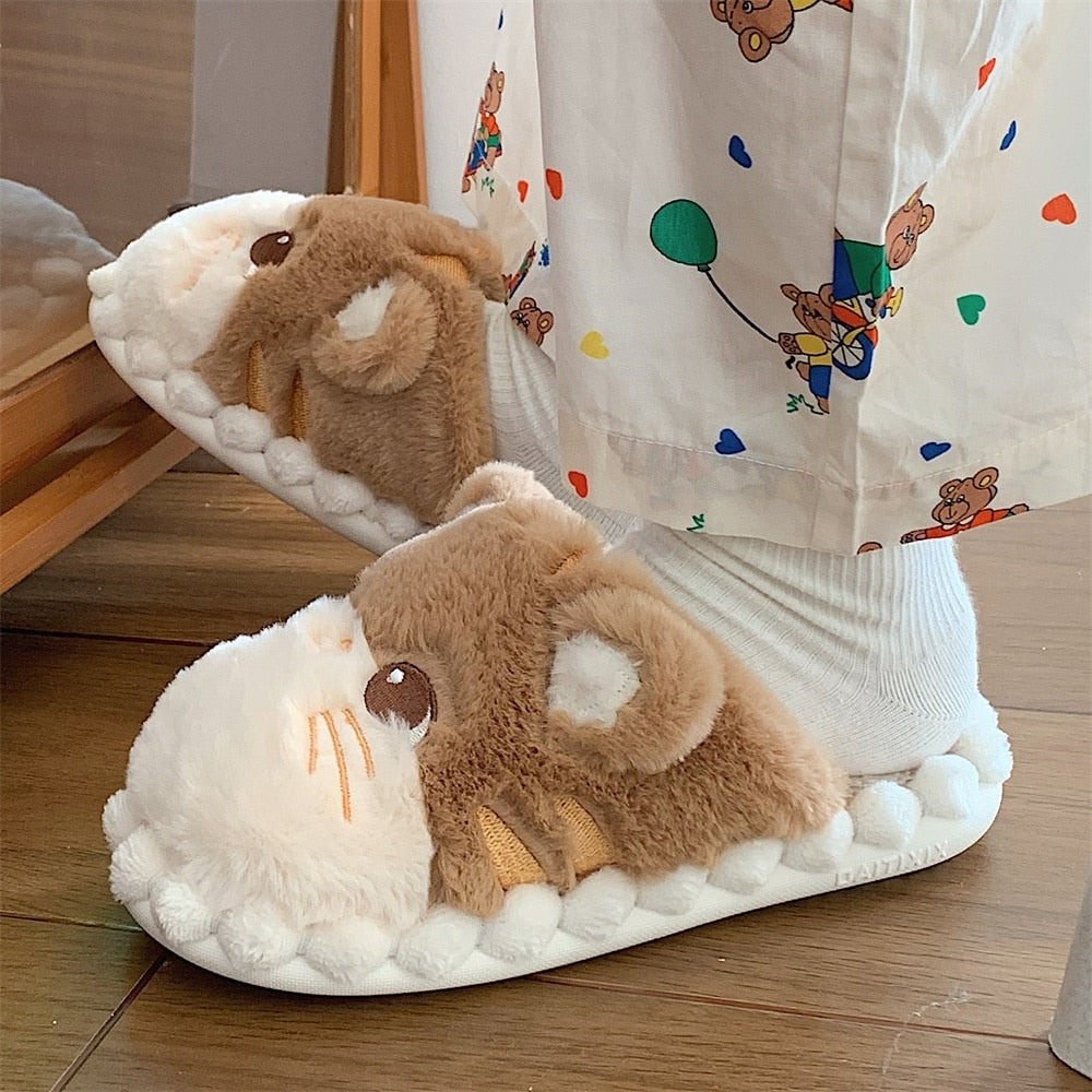 Hamster Slippers - footwear, fuzzy shoes, fuzzy slippers, gerbil, hamster Kawaii Babe