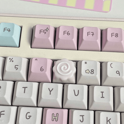 Cute Narutomaki Keyboard DIY Handmade Keycap Accessories Resin