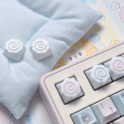 Cute Narutomaki Keyboard DIY Handmade Keycap Accessories Resin
