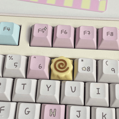 Cute Narutomaki Keyboard DIY Handmade Keycap Accessories Resin
