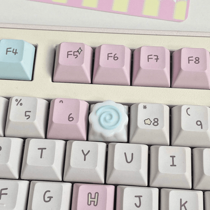 Cute Narutomaki Keyboard DIY Handmade Keycap Accessories Resin