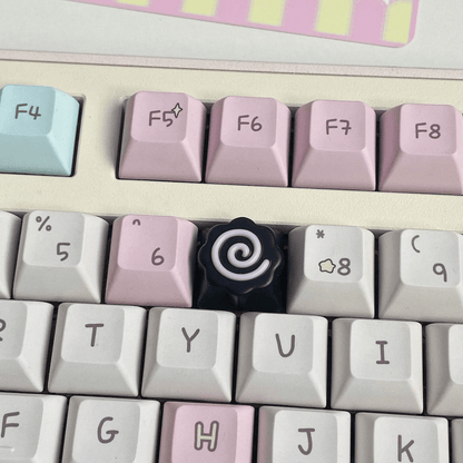 Cute Narutomaki Keyboard DIY Handmade Keycap Accessories Resin