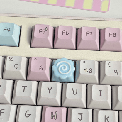 Cute Narutomaki Keyboard DIY Handmade Keycap Accessories Resin