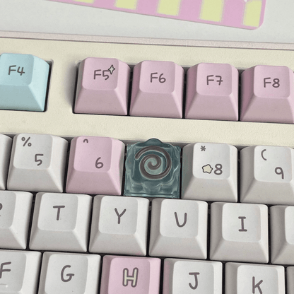 Cute Narutomaki Keyboard DIY Handmade Keycap Accessories Resin