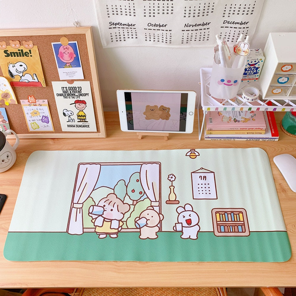Happy bear gaming mousepads - bears - gamer girl - girls - gaming mouse pad