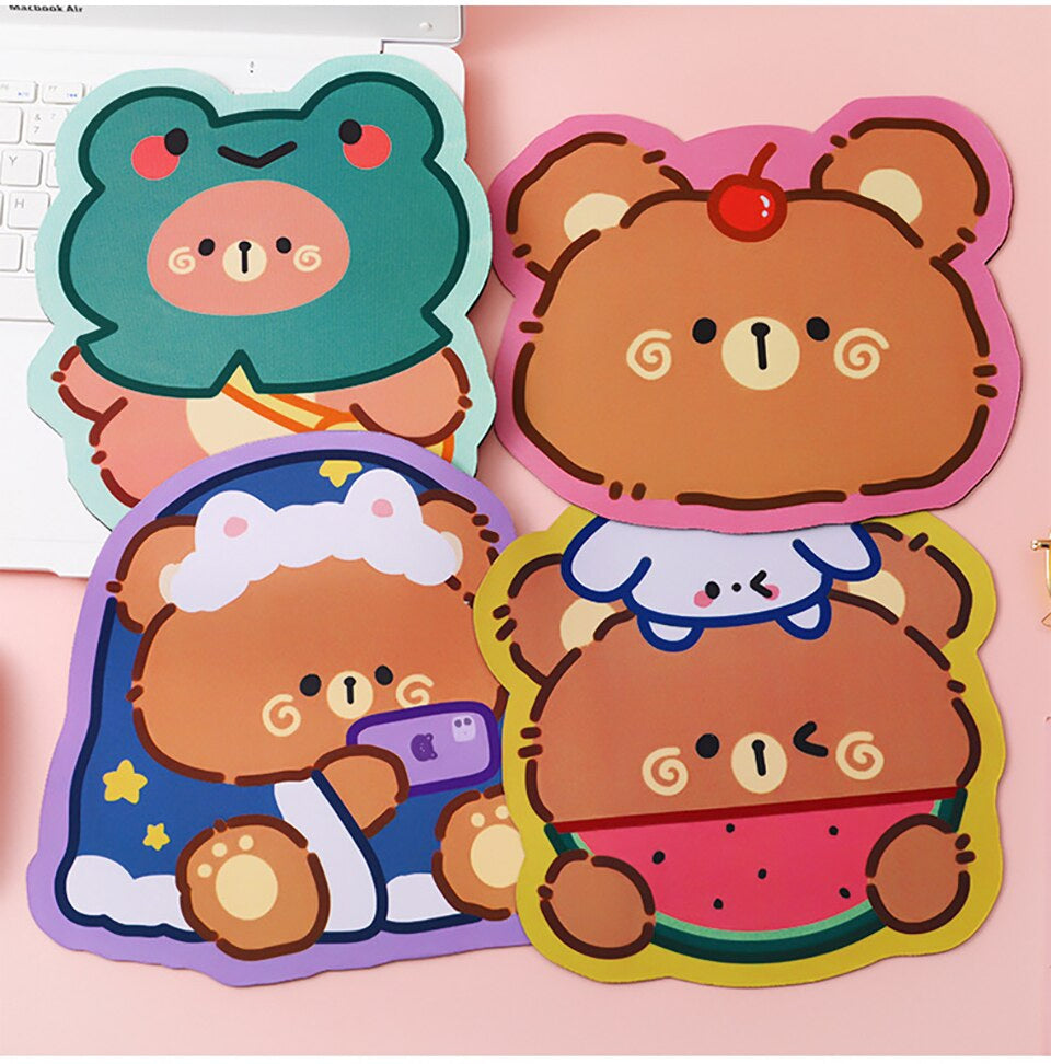Happy bear small mouse pads - bears - gamer - girls - gaming mouse pad