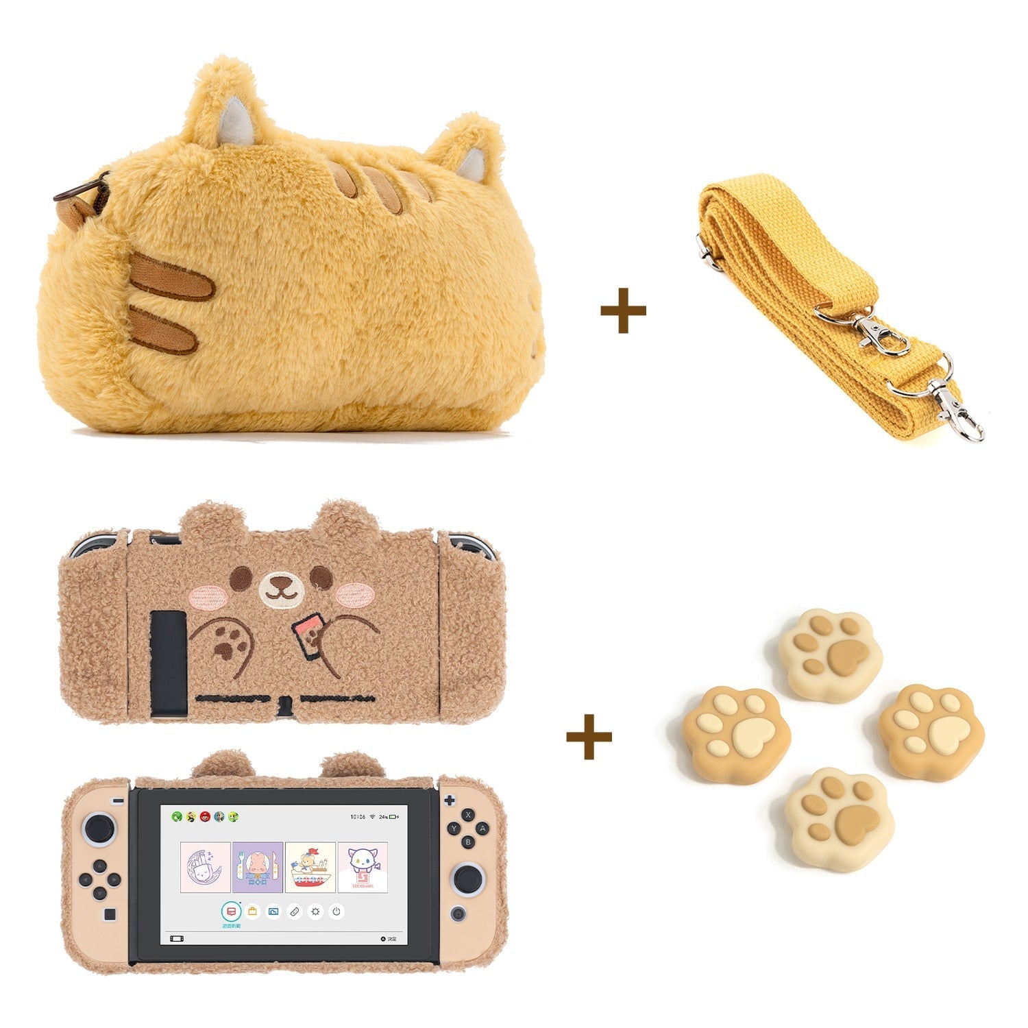 Happy bear switch cover - nintendo - switch - cover - skin
