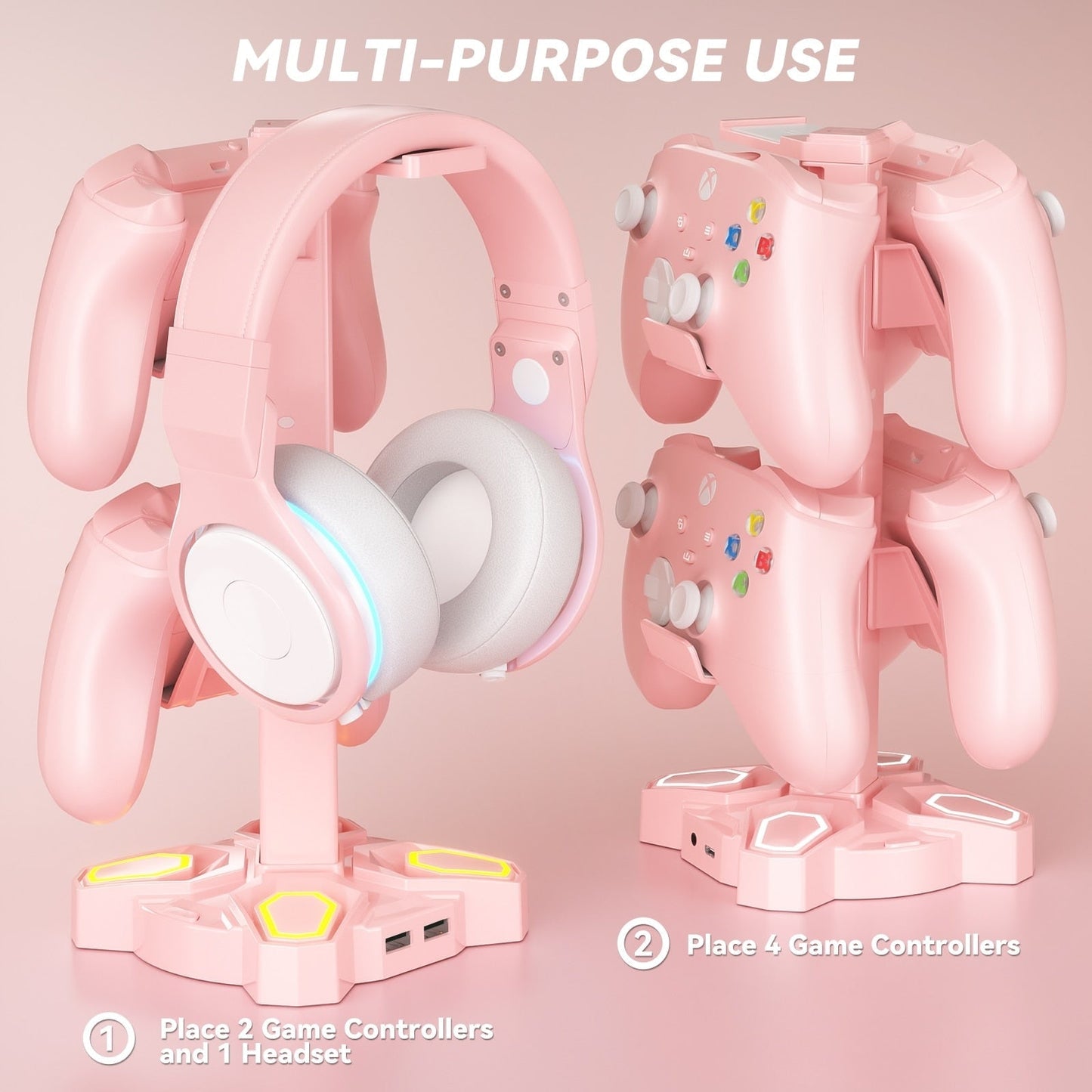 Headset & controller led stand - controller stand - headset - organizer -