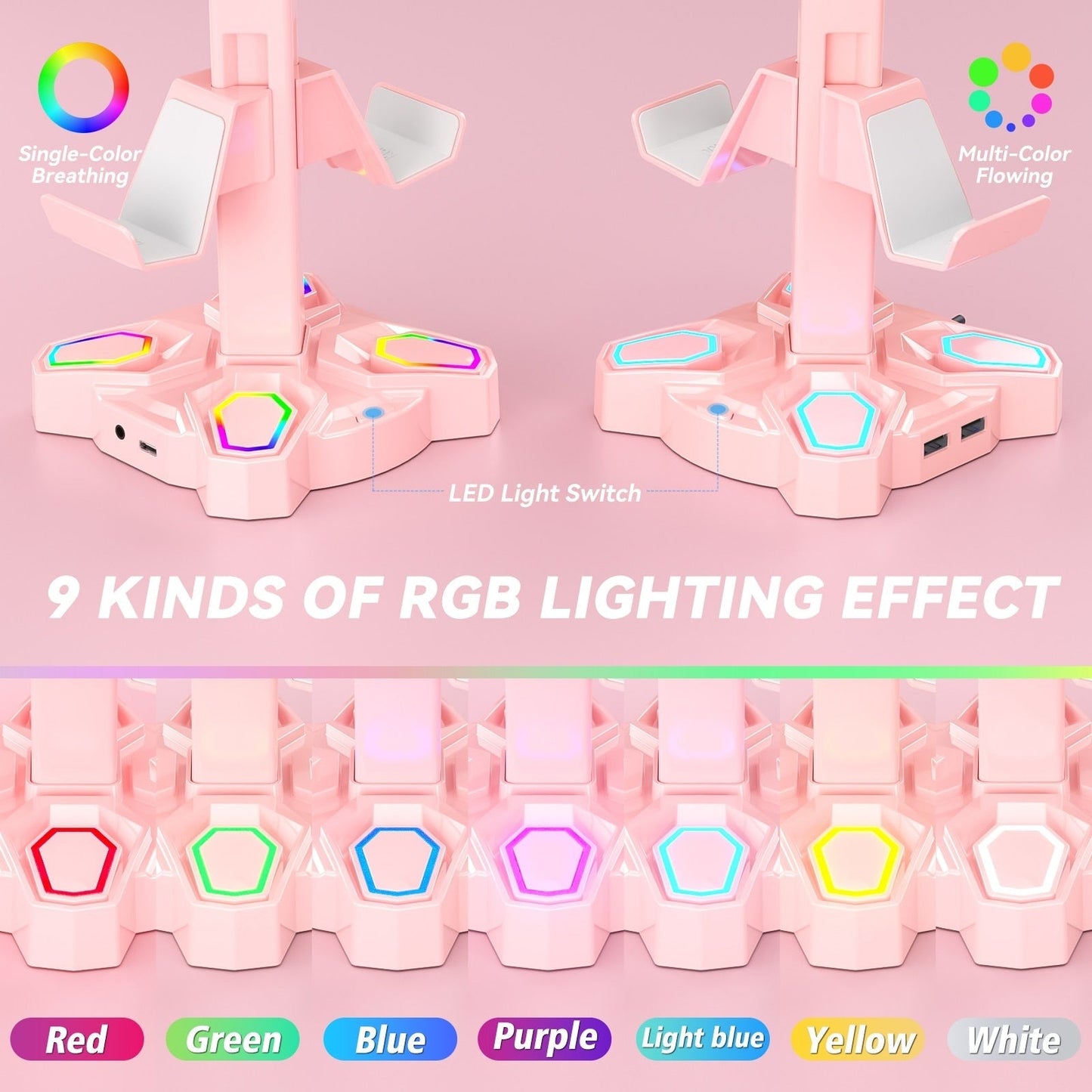 Headset & controller led stand - controller stand - headset - organizer -