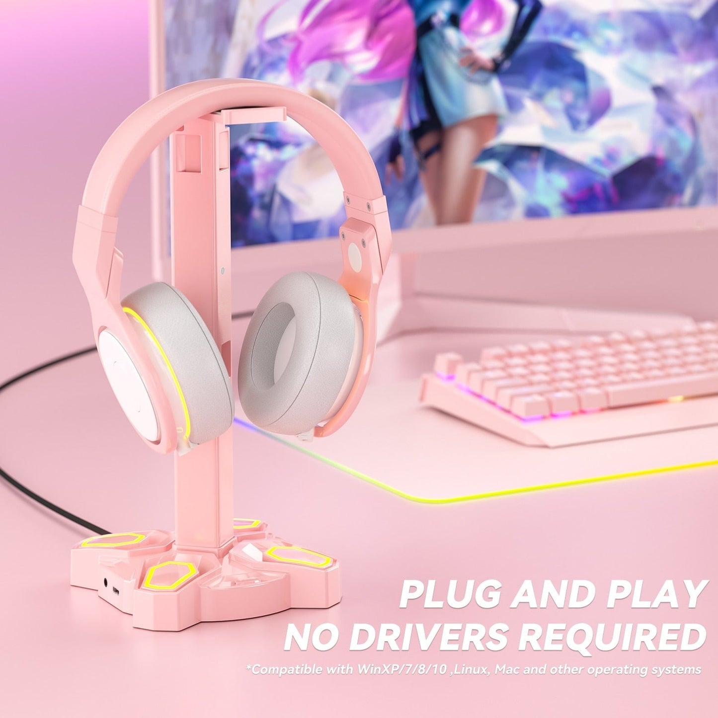 Headset & controller led stand - controller stand - headset - organizer -