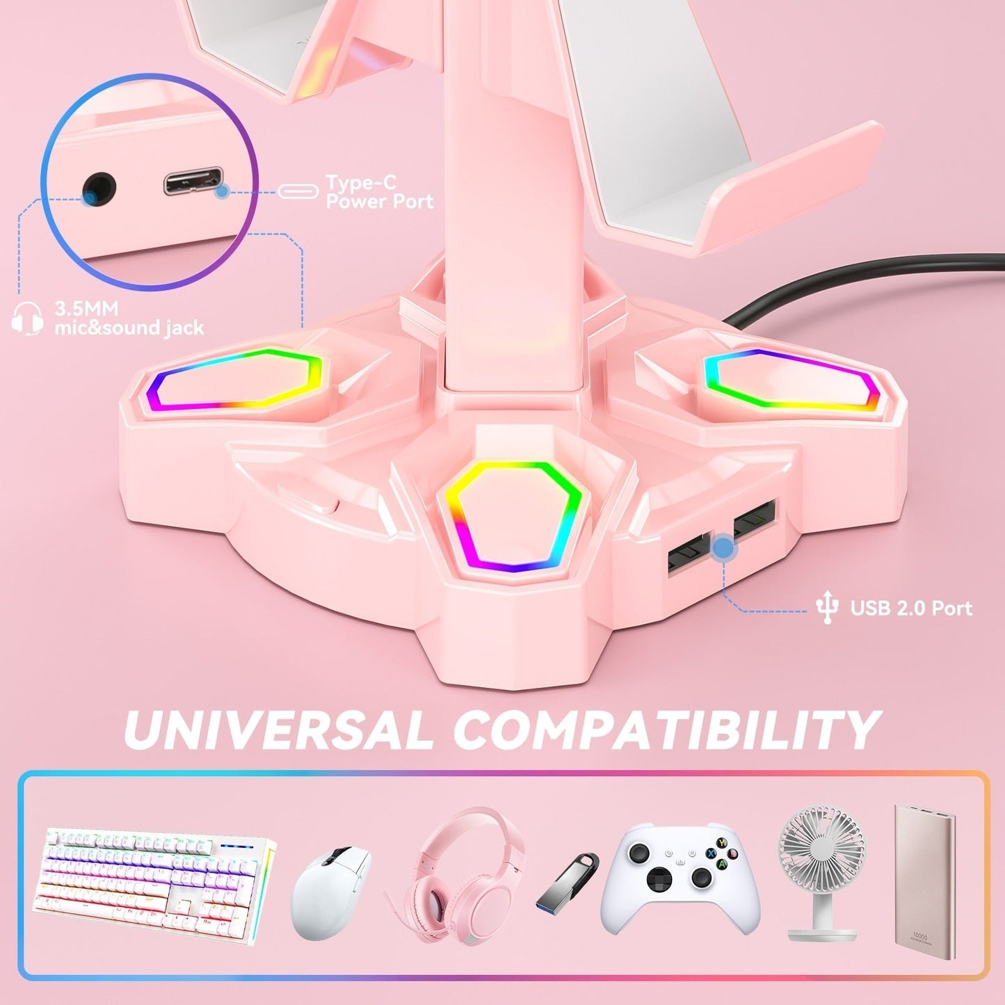 Headset & controller led stand - controller stand - headset - organizer -