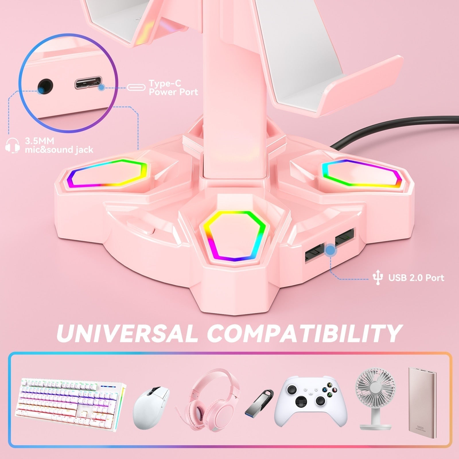 Headset & controller led stand - controller stand - headset - organizer -