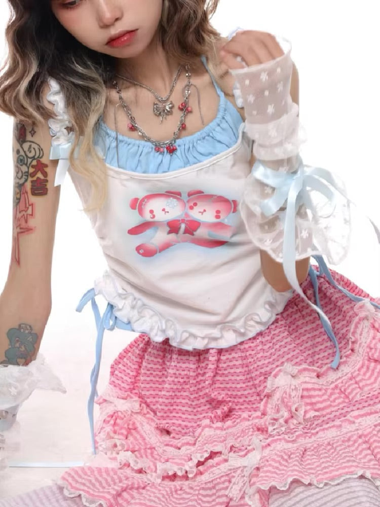 Heartbreak bunny cami top - bear - bears - bows - bunny - cami