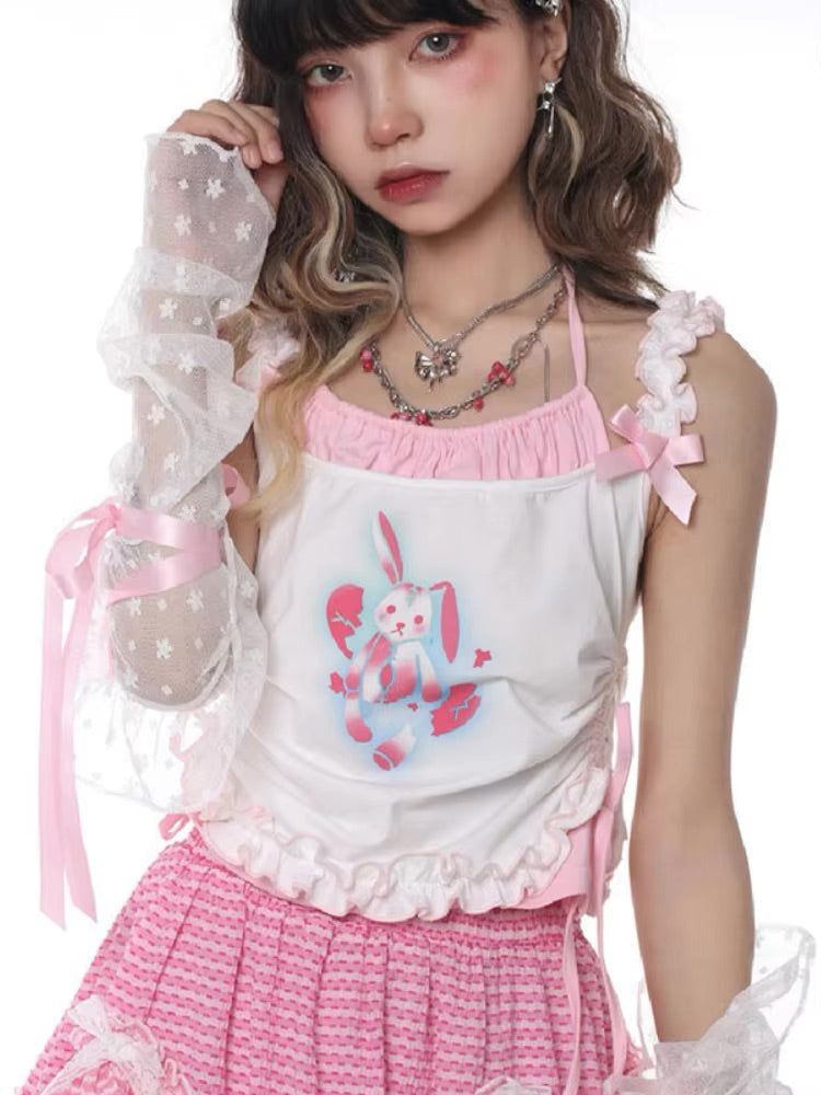 Heartbreak bunny cami top - bear - bears - bows - bunny - cami