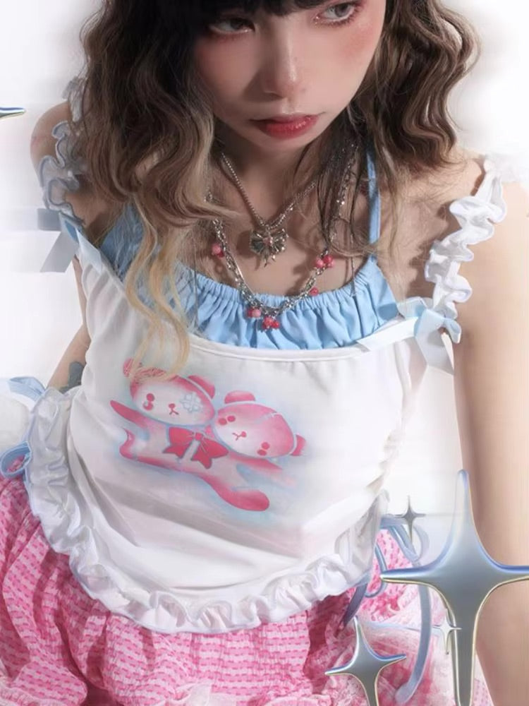 Heartbreak bunny cami top - bear - bears - bows - bunny - cami