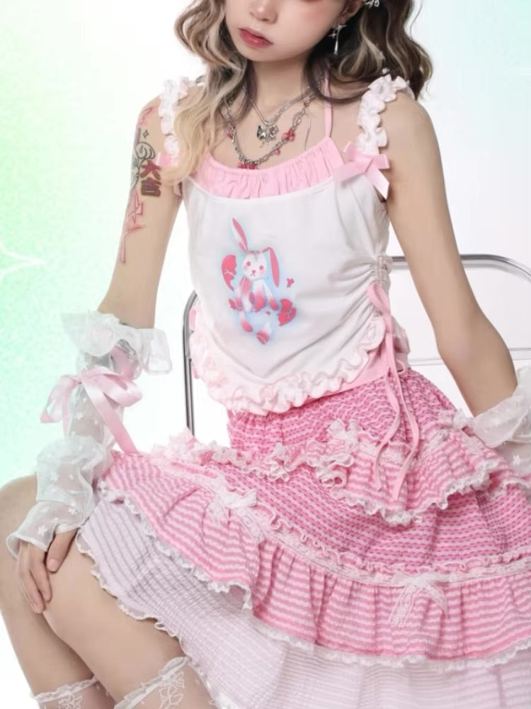 Heartbreak bunny cami top - bear - bears - bows - bunny - cami