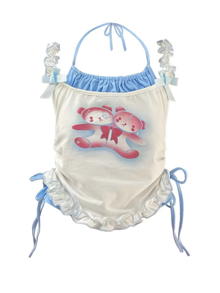 Heartbreak bunny cami top - bear - bears - bows - bunny - cami