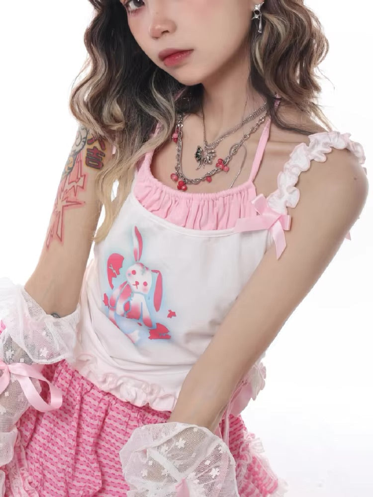 Heartbreak bunny cami top - bear - bears - bows - bunny - cami