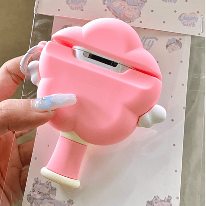 Pink Kitty Magic Wand AirPods Earphone Case