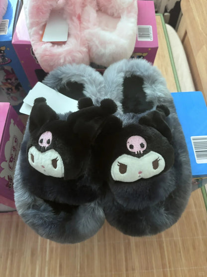 Chaussons moelleux en peluche Kitty Kuro