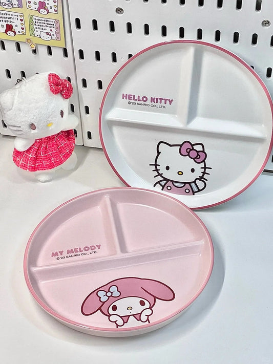 Kawaii Divided Dinner Plate 8 Inch