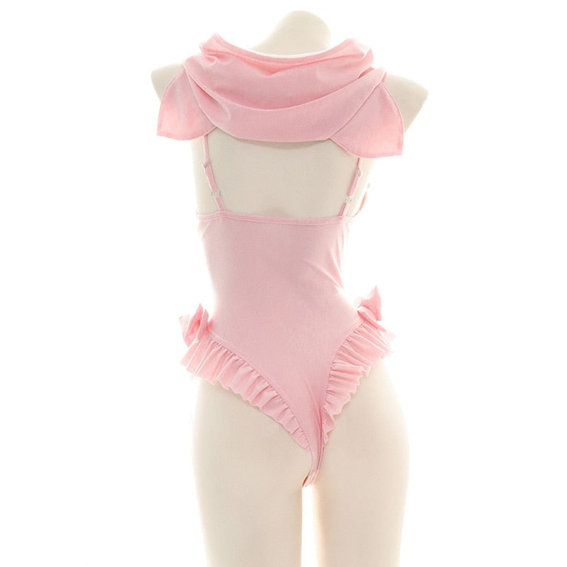 Hooded neko ruffle onesie - bodysuit - bodysuits - cosplay - cosplaying