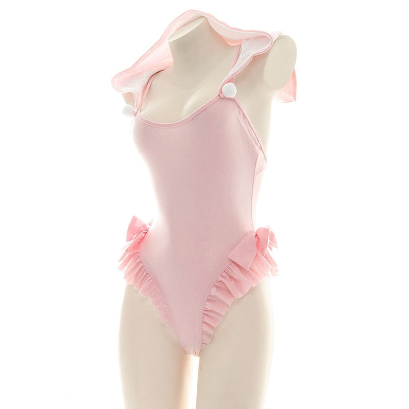 Hooded neko ruffle onesie - bodysuit - bodysuits - cosplay - cosplaying