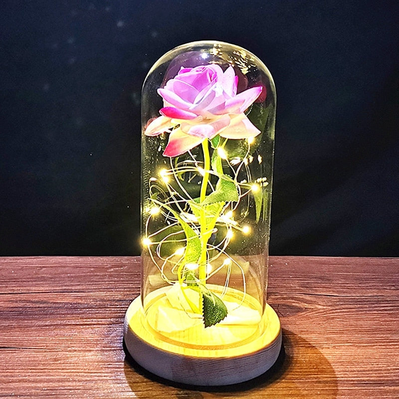 Immortal Rose Light - beauty and the beast, flower, flowers, lamp, lamps Kawaii Babe