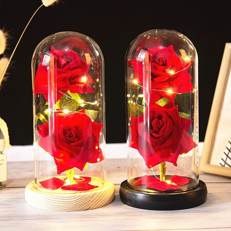 Immortal Rose Light - beauty and the beast, flower, flowers, lamp, lamps Kawaii Babe