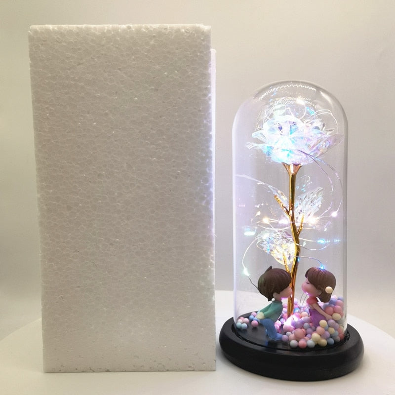 Immortal Rose Light - beauty and the beast, flower, flowers, lamp, lamps Kawaii Babe