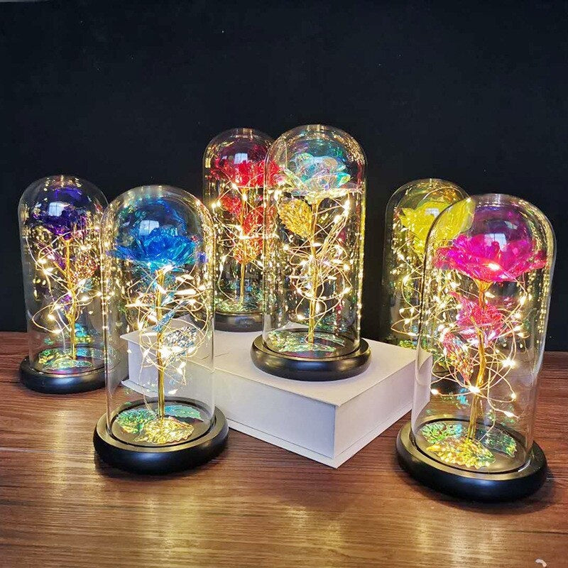 Immortal Rose Light - beauty and the beast, flower, flowers, lamp, lamps Kawaii Babe