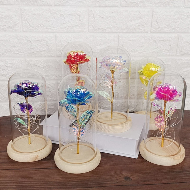 Immortal Rose Light - beauty and the beast, flower, flowers, lamp, lamps Kawaii Babe