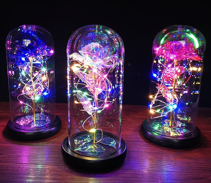 Immortal Rose Light - beauty and the beast, flower, flowers, lamp, lamps Kawaii Babe