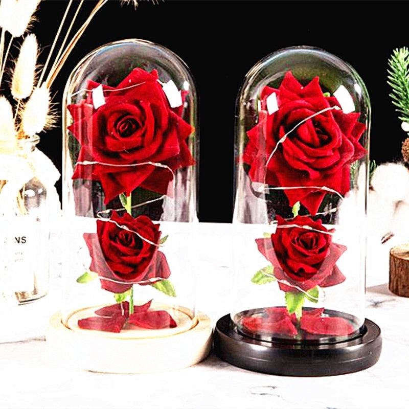 Immortal Rose Light - beauty and the beast, flower, flowers, lamp, lamps Kawaii Babe
