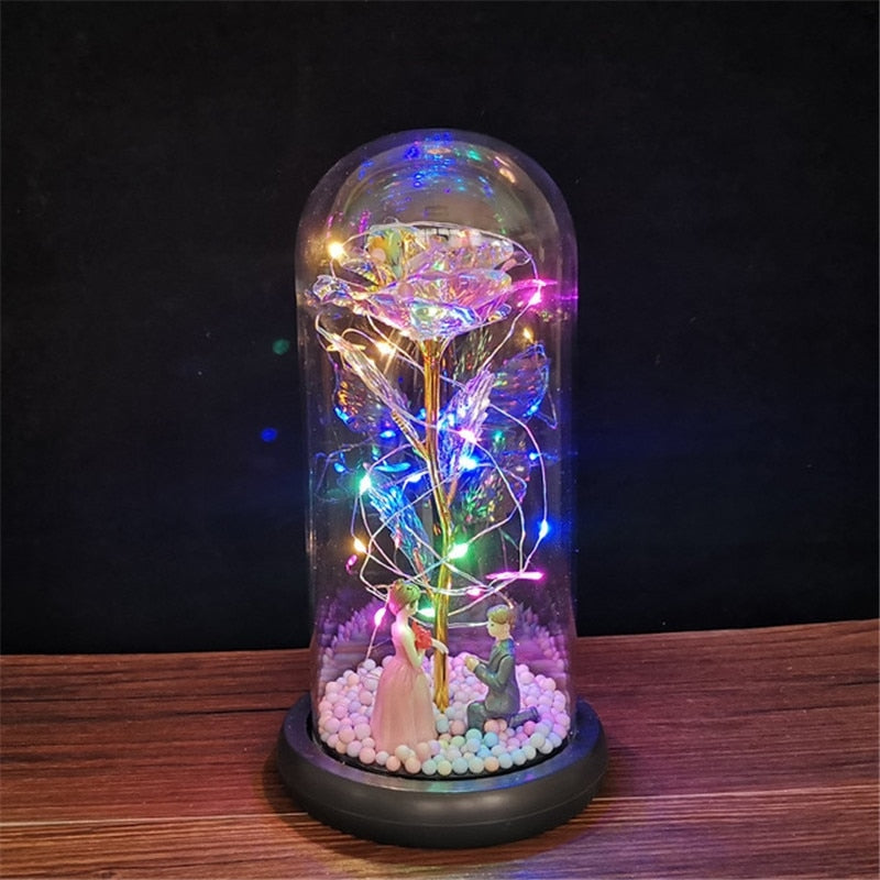 Immortal Rose Light - beauty and the beast, flower, flowers, lamp, lamps Kawaii Babe