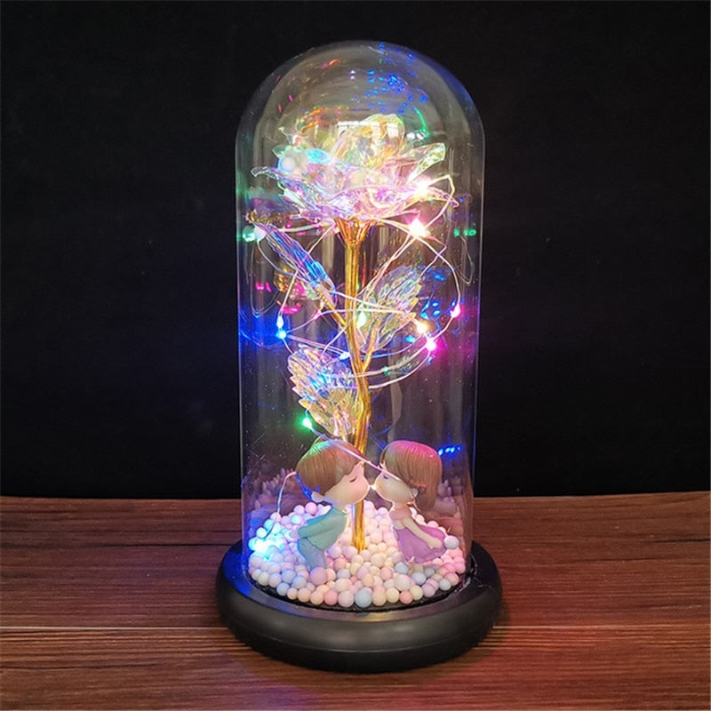 Immortal Rose Light - beauty and the beast, flower, flowers, lamp, lamps Kawaii Babe