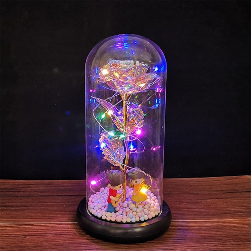 Immortal Rose Light - beauty and the beast, flower, flowers, lamp, lamps Kawaii Babe