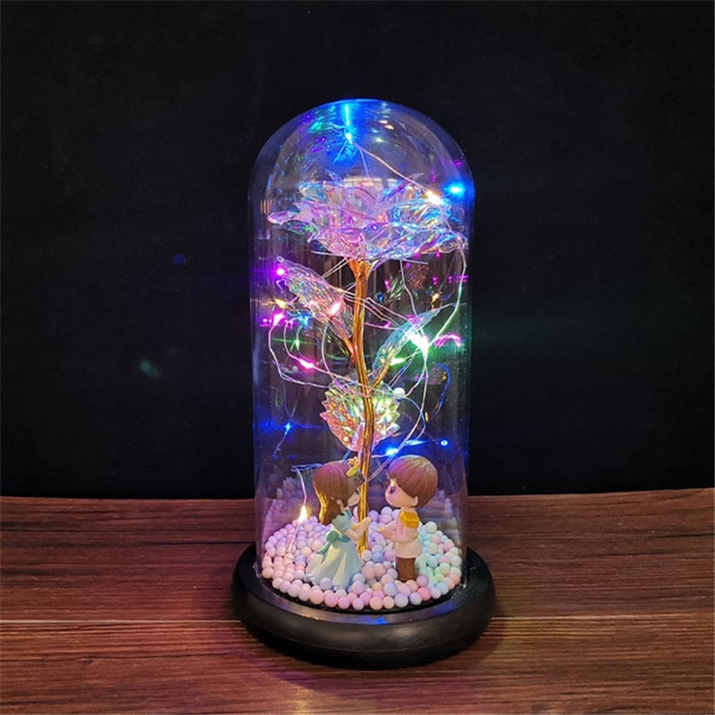 Immortal Rose Light - beauty and the beast, flower, flowers, lamp, lamps Kawaii Babe