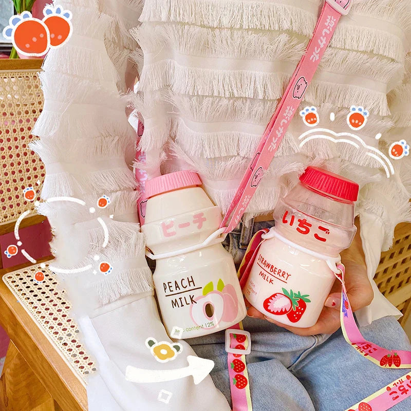 Japanese fruit water bottles - bottles - drinkware - fruit - kawaii - water