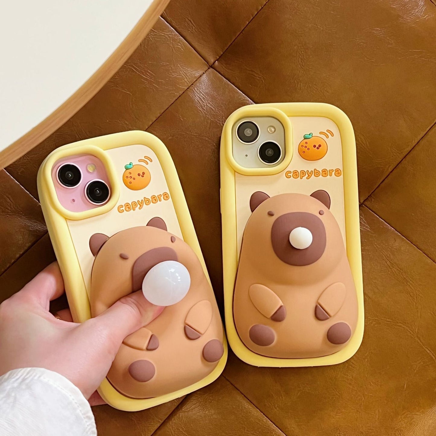 Bubbles 3D iPhone Case Capybara Blowing Kawaii